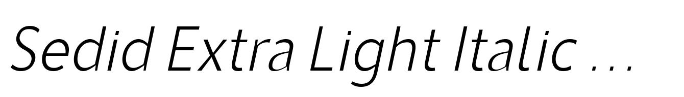 Sedid Extra Light Italic Con